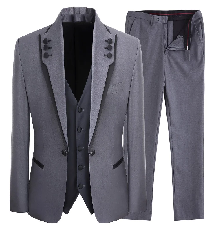 Western Mens 3 Piece Suit Blazer Vest Pant for for wedding party