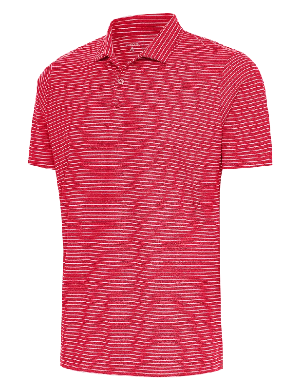 Antigua: Men's Essentials Polo - 636 BrightRedHeather/White Esteem 104576