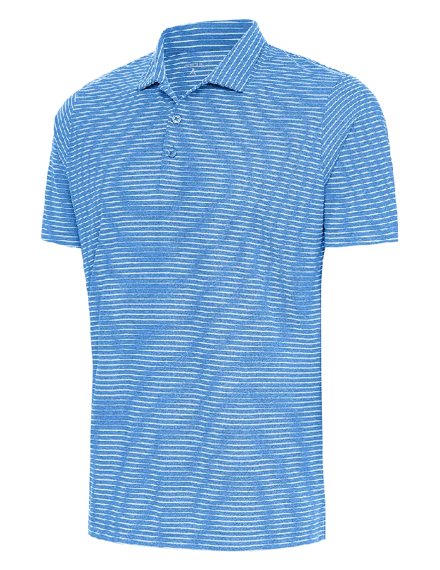 Antigua: Men's Essentials Polo - 713 ColumbiaBlueHeather/WhiteHeather Esteem 104576