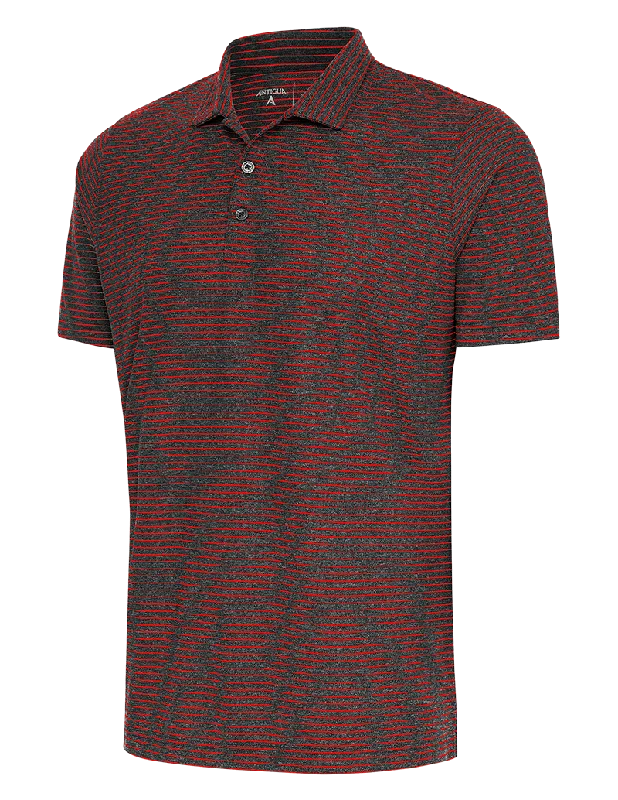 Antigua: Men's Essentials Polo - 753 Black Heather/Mango Esteem 104576