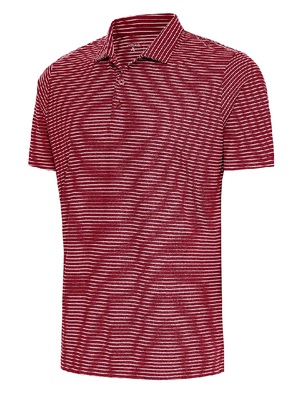 Antigua: Men's Essentials Polo - 757 Cardinal Red Heather/White Esteem 104576