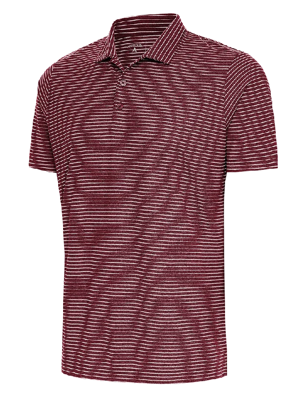 Antigua: Men's Essentials Polo - 923 Maroon Heather/White Esteem 104576