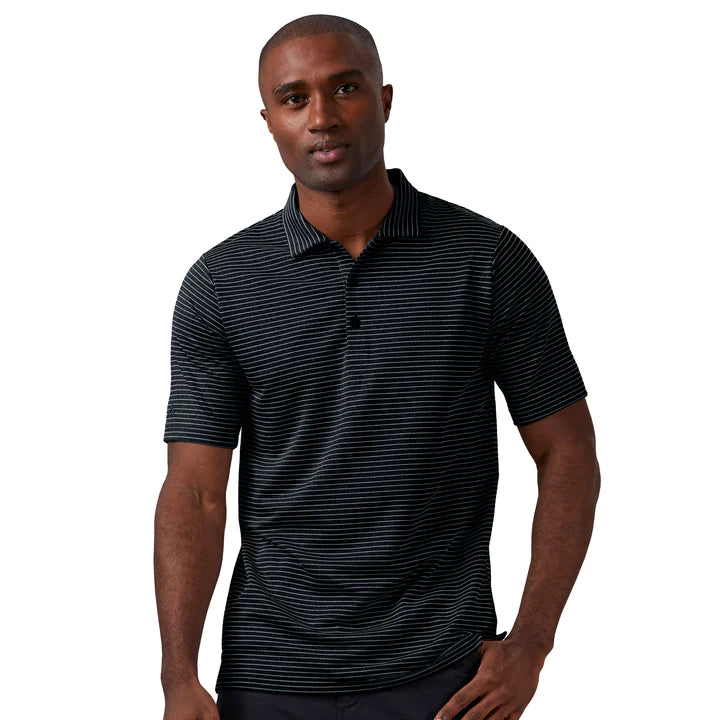 Antigua: Men's Essentials Polo - Black Heather/Silver Esteem 104576