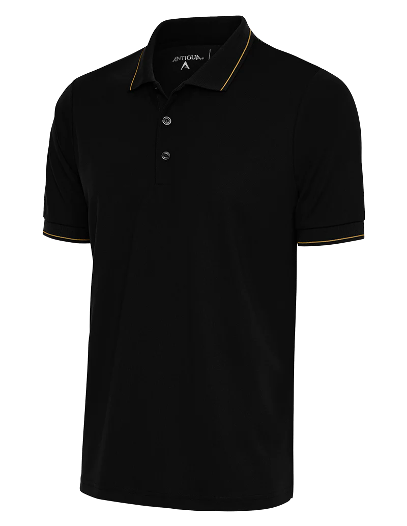 Antigua: Men's Essentials Polo - Black/Midas Affluent 104577