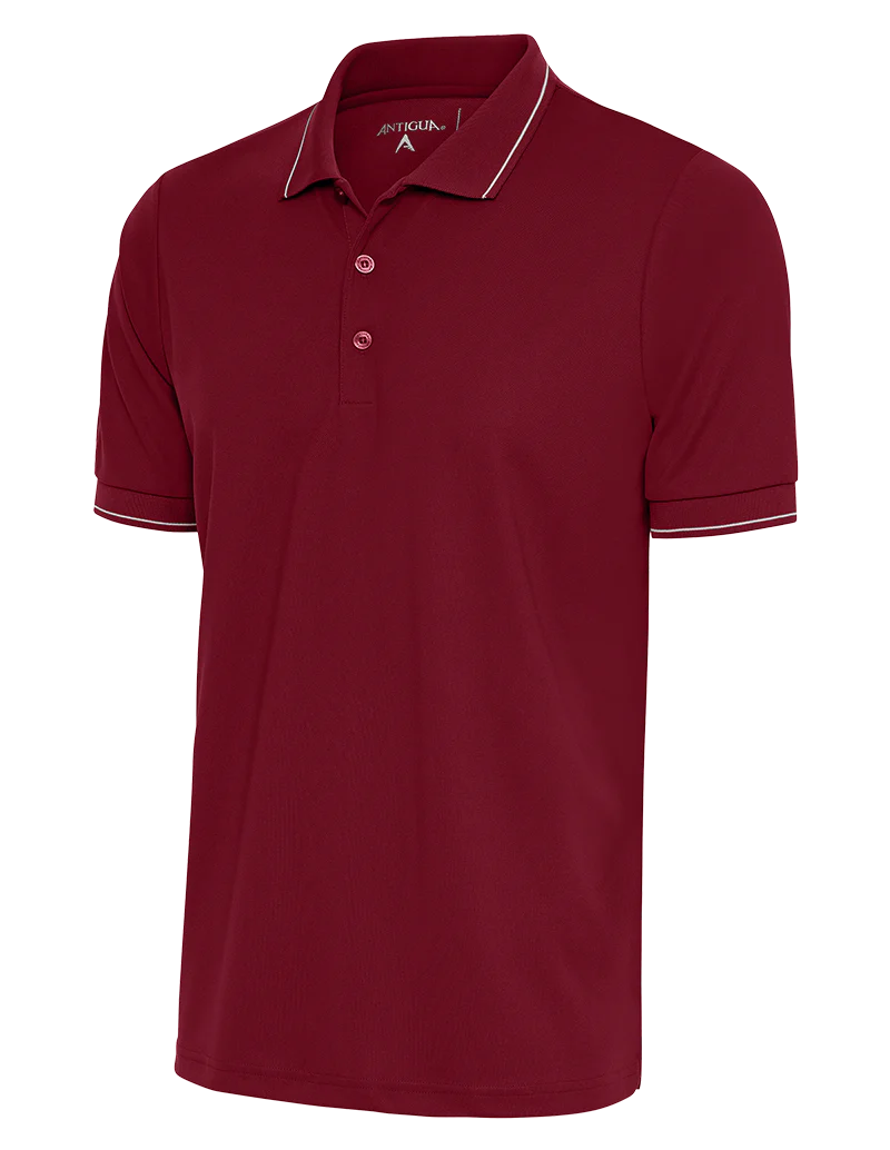 Antigua: Men's Essentials Polo - Cabernet/White Affluent 104577