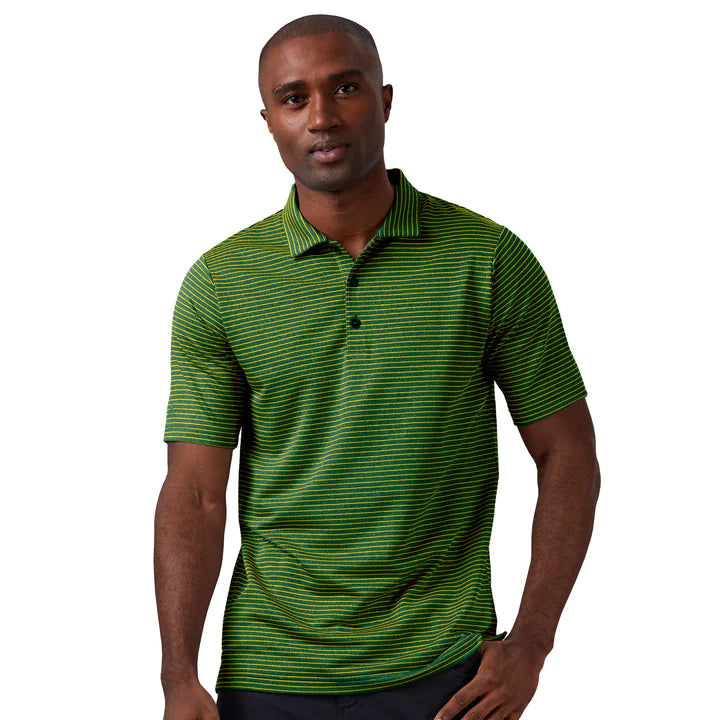 Antigua: Men's Essentials Polo - Dark Pine Heather/Gold Esteem 104576