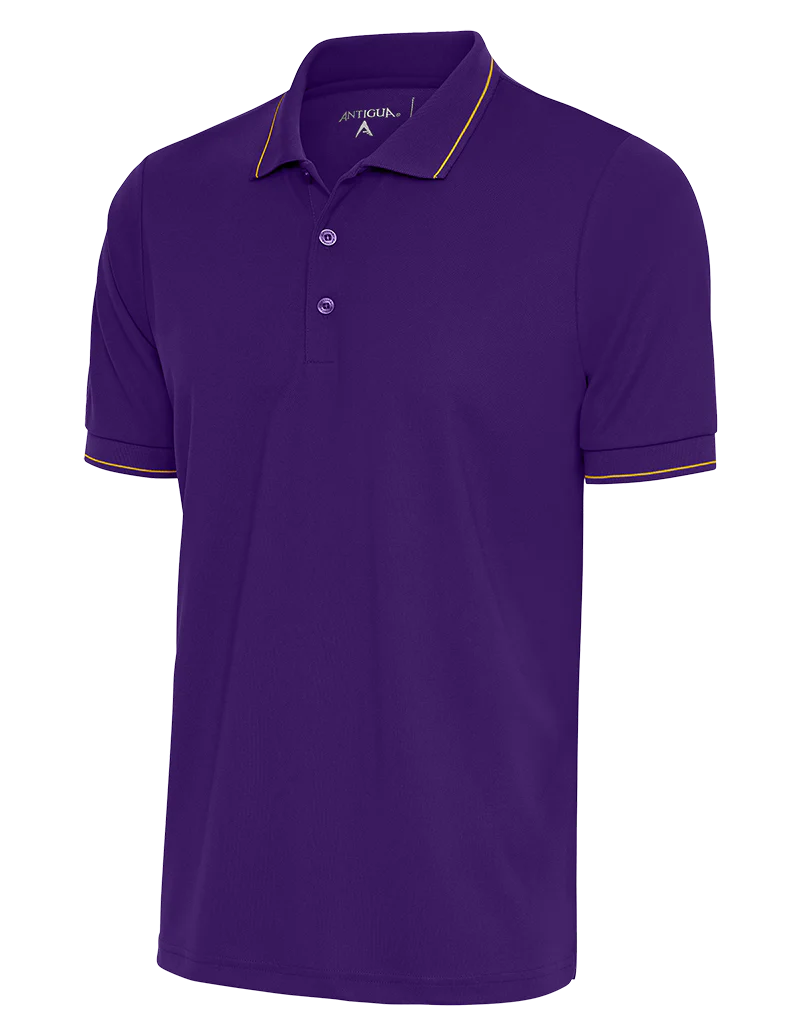 Antigua: Men's Essentials Polo - Dark Purple/Gold Affluent 104577