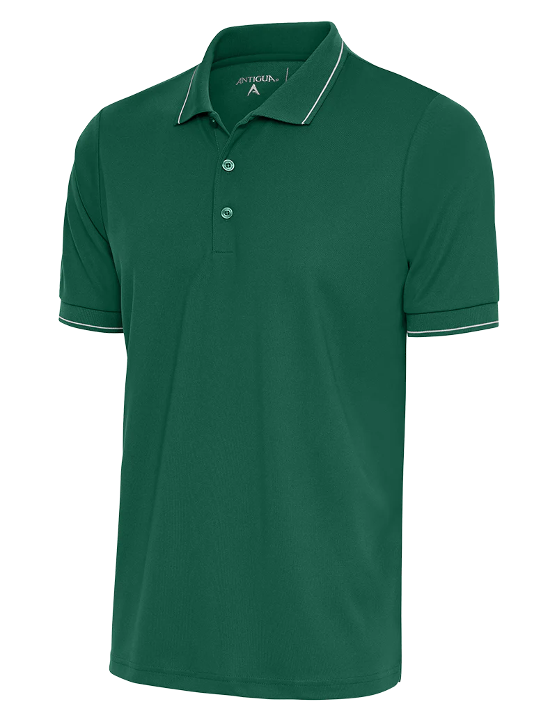 Antigua: Men's Essentials Polo - Evergreen/White Affluent 104577