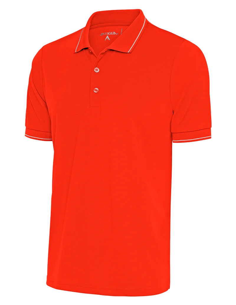 Antigua: Men's Essentials Polo - Mango/White Affluent 104577